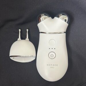NuFace PRO Facial Toning Device in White  w/ Lip and Eye Attachment